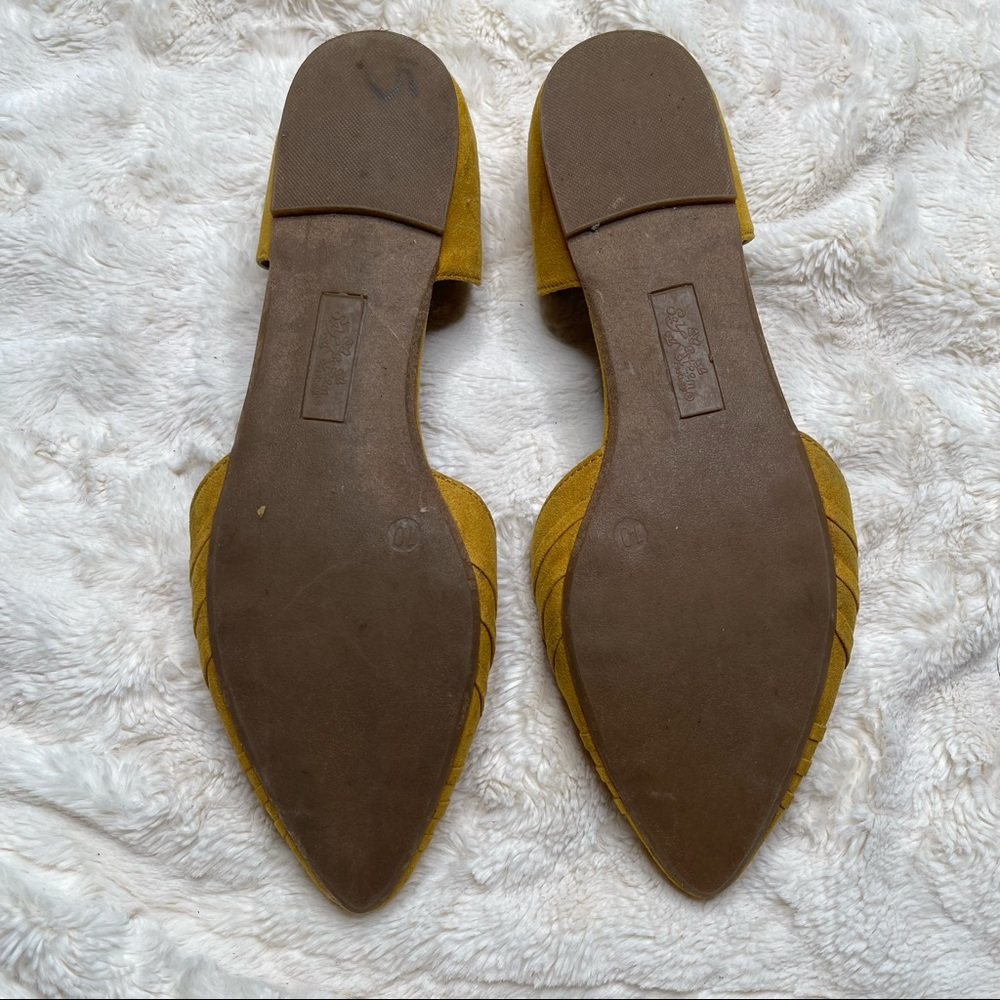 Self esteem Mustard Yellow Pointy Toe Flats Size 10 - Picture 6 of 7
